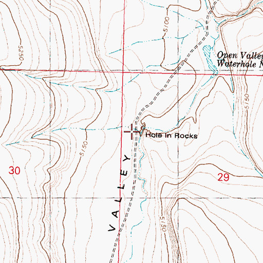 Topographic Map of Hole in Rocks, OR