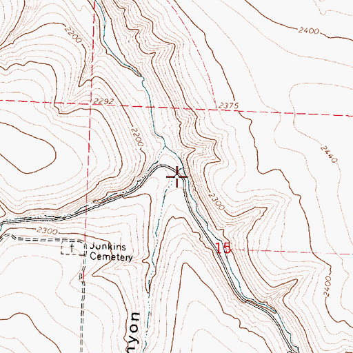 Topographic Map of Huston Canyon, OR