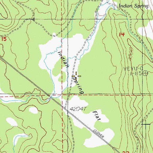 Topographic Map of Indian Spring Flat, OR