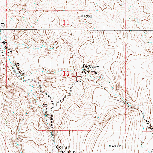 Topographic Map of Ingram Spring, OR