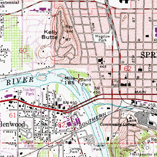 Topographic Map of Island Park, OR