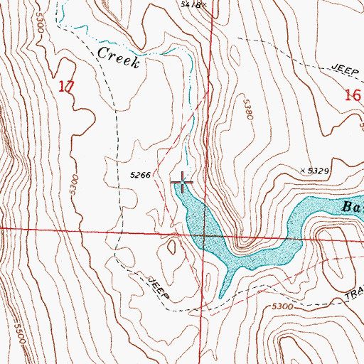 Topographic Map of Jack Creek, OR