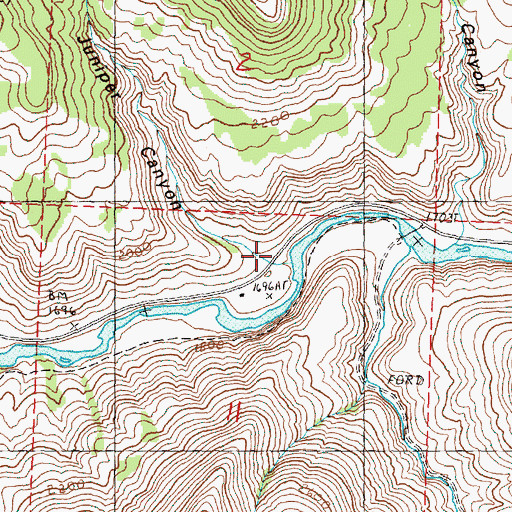 Topographic Map of Juniper Canyon, OR