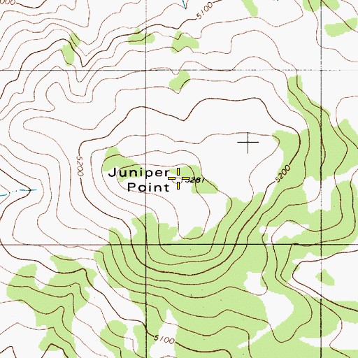 Topographic Map of Juniper Point, OR