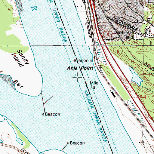 Topographic Map of Kalama Upper Range, OR