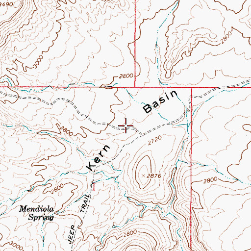 Topographic Map of Kern Basin, OR