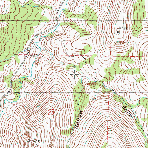 Topographic Map of Laurel Hollow, OR