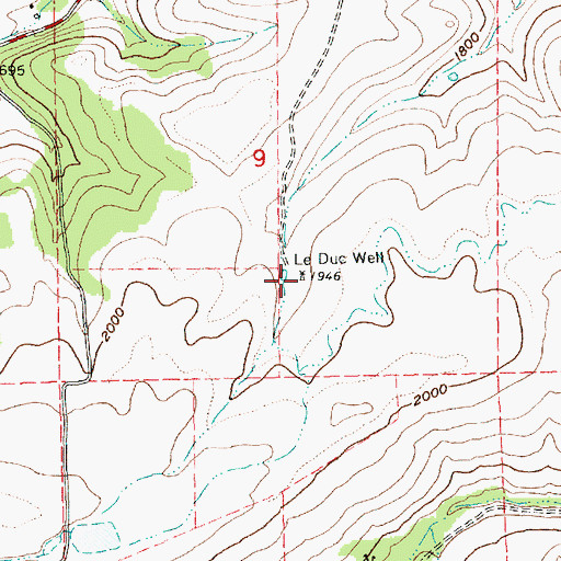 Topographic Map of Le Duc Well, OR