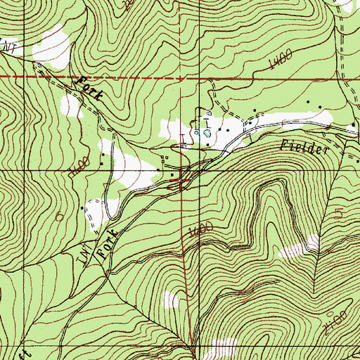 Topographic Map of Left Fork Fielder Creek, OR