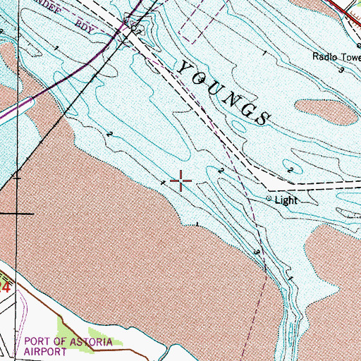 Topographic Map of Lewis and Clark River, OR