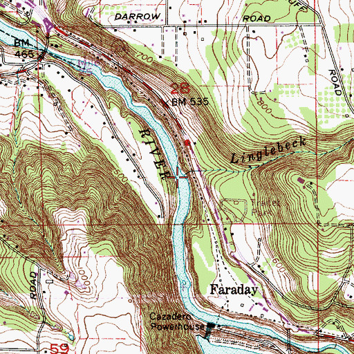 Topographic Map of Linglebeck Creek, OR