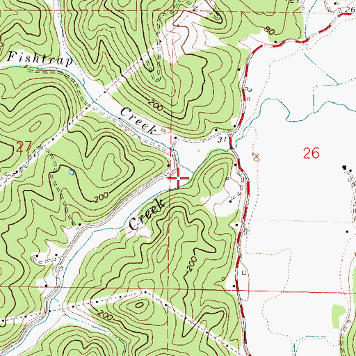 Topographic Map of Little Fishtrap Creek, OR