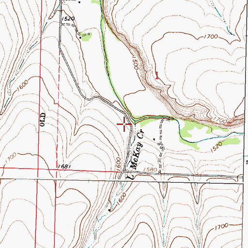 Topographic Map of Little McKay Creek, OR