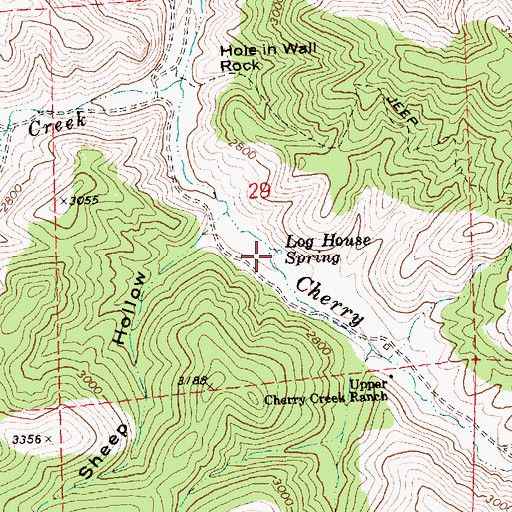 Topographic Map of Log House Spring, OR