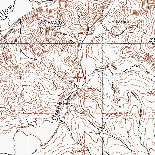 Topographic Map of Lost Valley Creek, OR