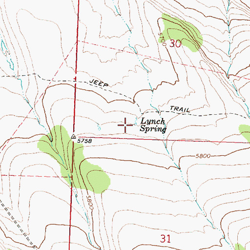 Topographic Map of Lynch Spring, OR