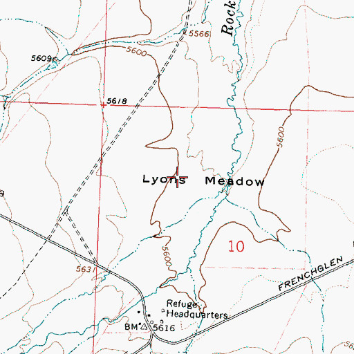 Topographic Map of Lyons Meadow, OR