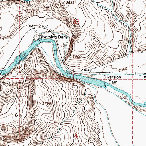 Topographic Map of Malheur Canyon, OR