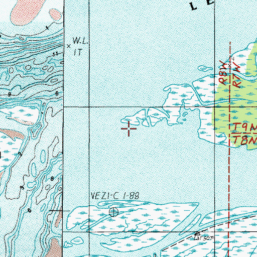 Topographic Map of Marsh Island Light, OR