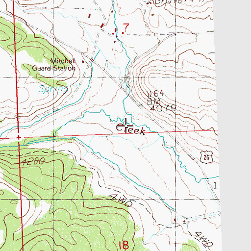 Topographic Map of Marshall Creek, OR