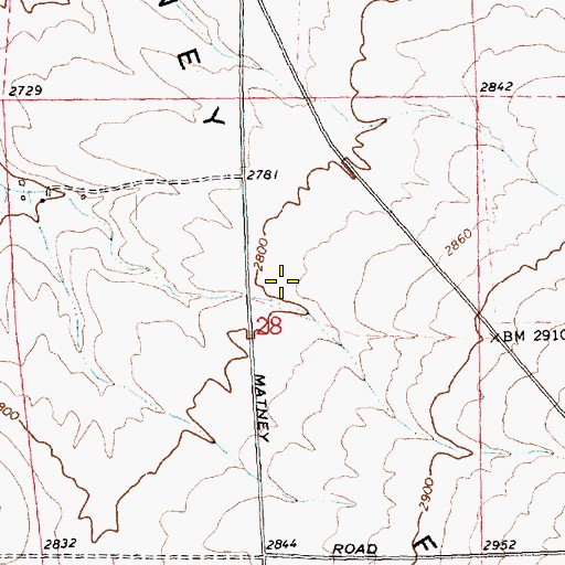 Topographic Map of Matney Flat, OR