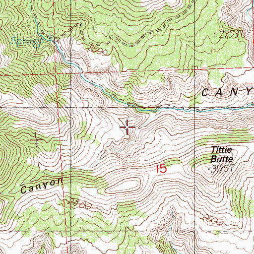 Topographic Map of McClung Canyon, OR