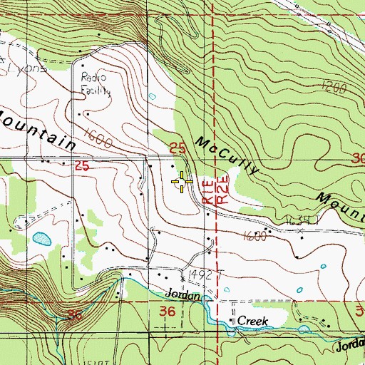 Topographic Map of McCully Mountain, OR
