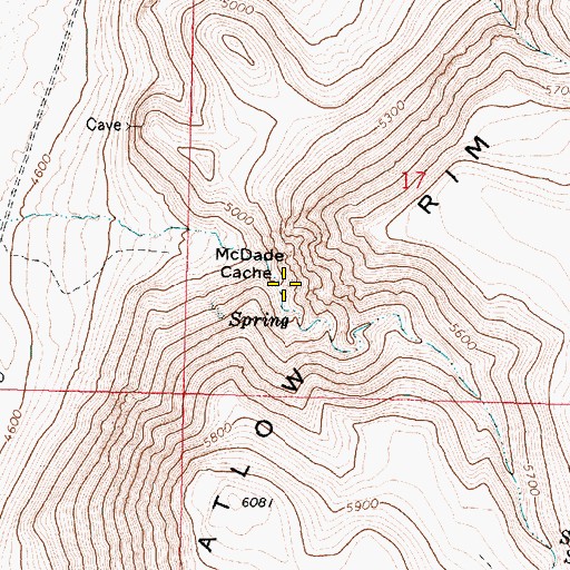 Topographic Map of McDade Cache, OR