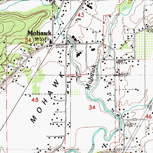 Topographic Map of McGowan Creek, OR