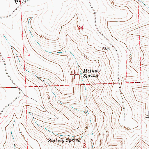 Topographic Map of McInnes Spring, OR