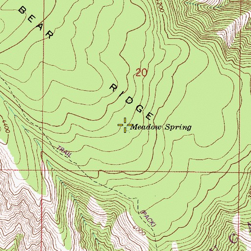 Topographic Map of Meadow Spring, OR