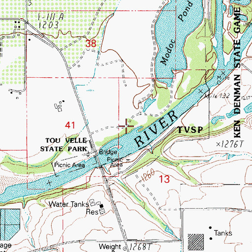 Topographic Map of Military Slough, OR