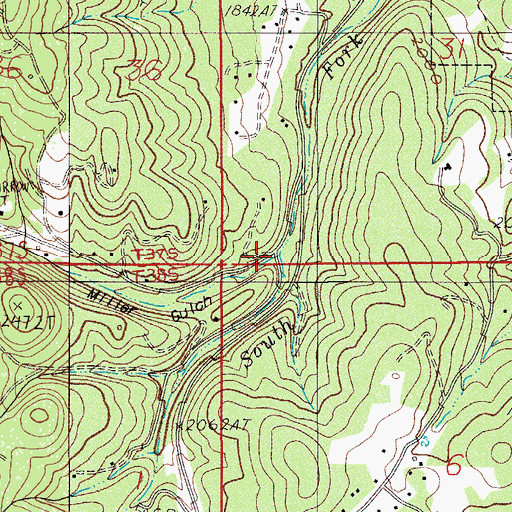 Topographic Map of Miller Gulch, OR