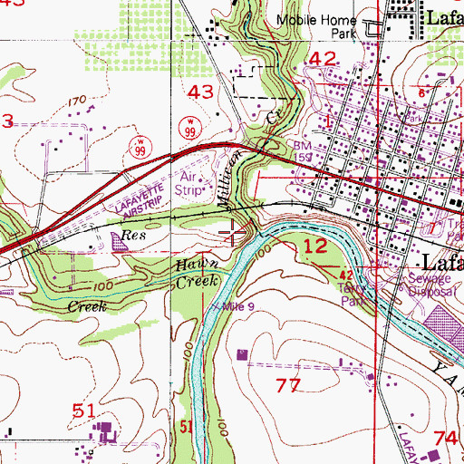 Topographic Map of Millican Creek, OR