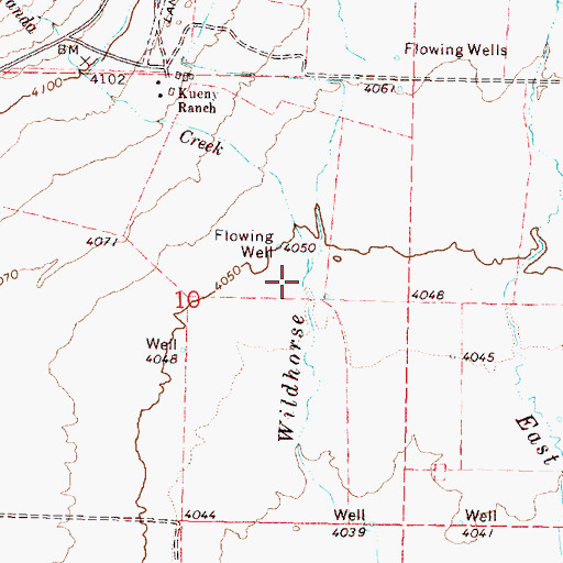 Topographic Map of Miranda Creek, OR