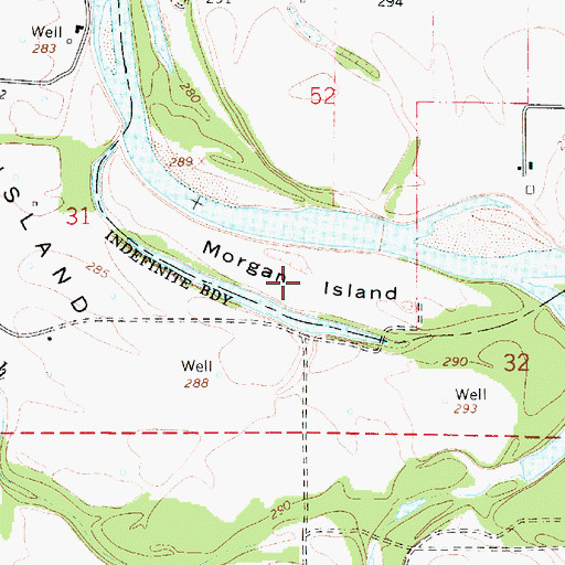 Topographic Map of Morgan Island, OR