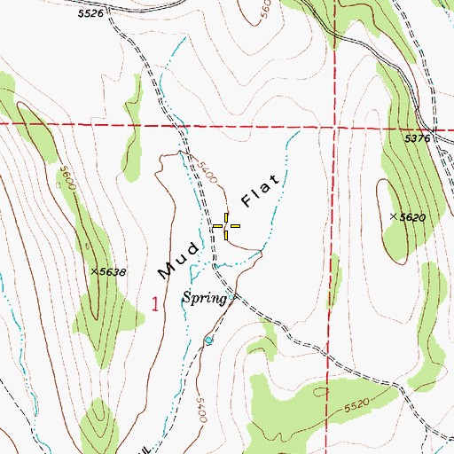 Topographic Map of Mud Flat, OR
