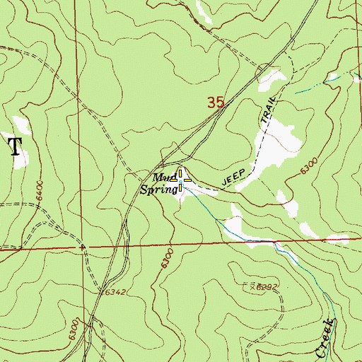 Topographic Map of Mud Spring, OR