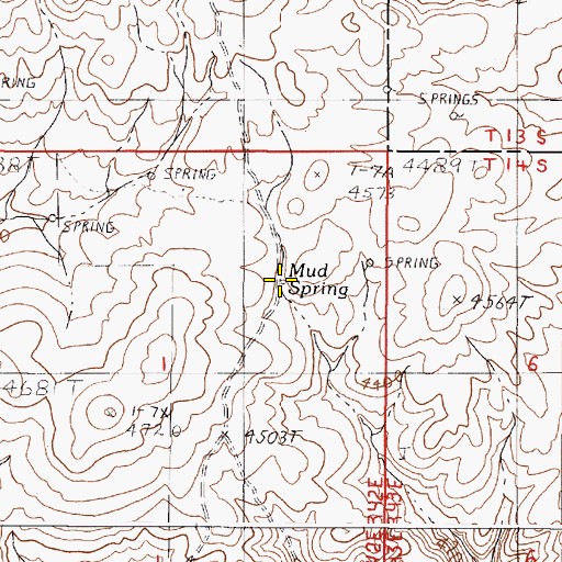 Topographic Map of Mud Spring, OR