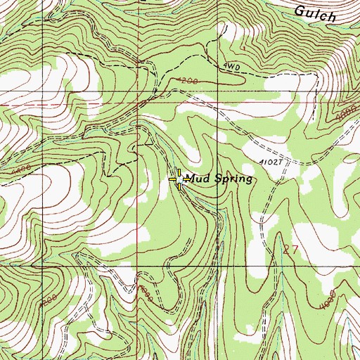 Topographic Map of Mud Spring, OR