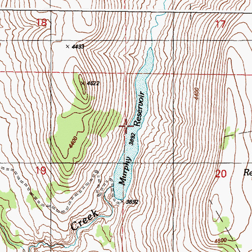 Topographic Map of Murphy Reservoir, OR