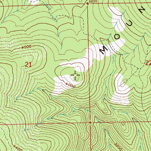 Topographic Map of Mutton Mountains, OR