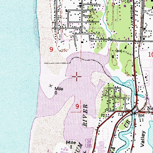 Topographic Map of Neawanna Creek, OR