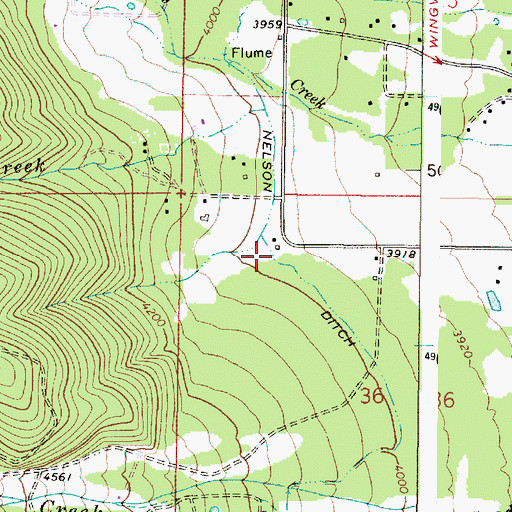 Topographic Map of Nelson Ditch, OR