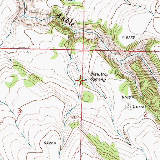 Topographic Map of Newton Spring, OR