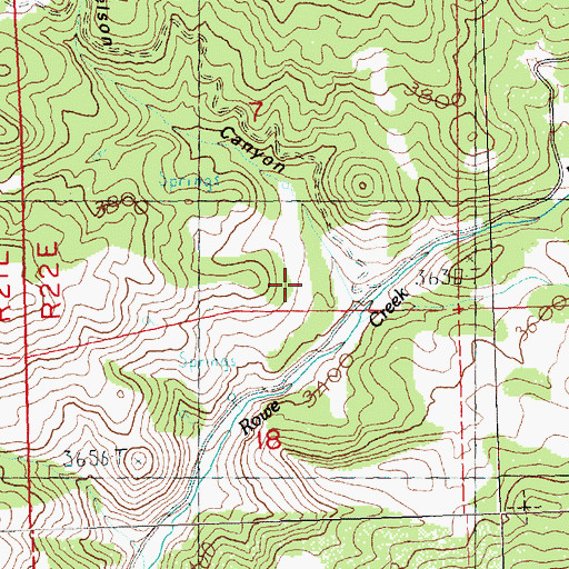 Topographic Map of Nielson Canyon, OR