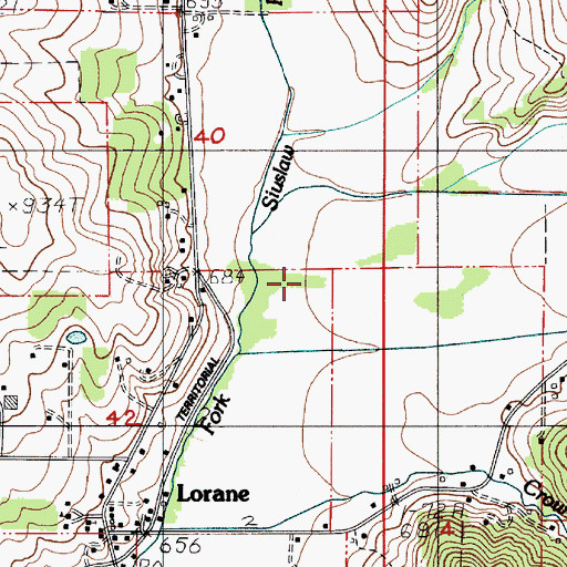 Topographic Map of Norris Creek, OR