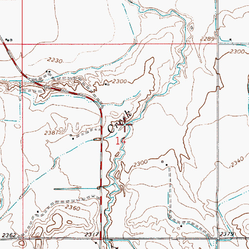 Topographic Map of North Alkali Creek, OR