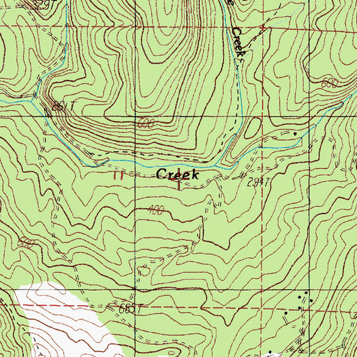 Topographic Map of North Fourmile Creek, OR