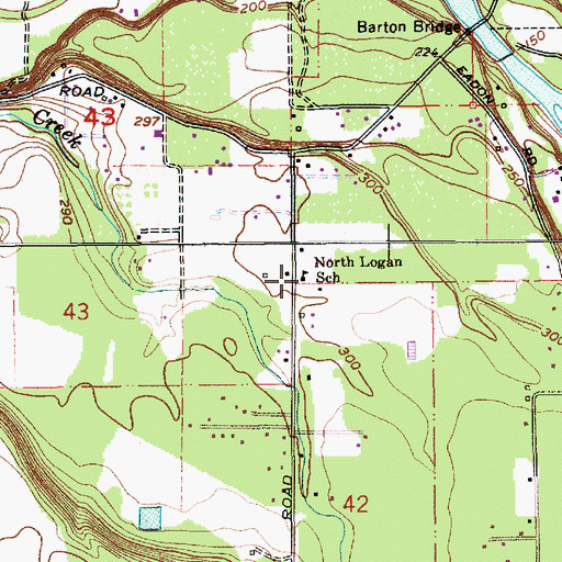 Topographic Map of North Logan School (historical), OR